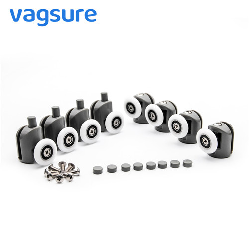 Height 3.4 / 4.2CM Oval Shower Door Rollers Runners Wheels With Top / Bottom Adjustable