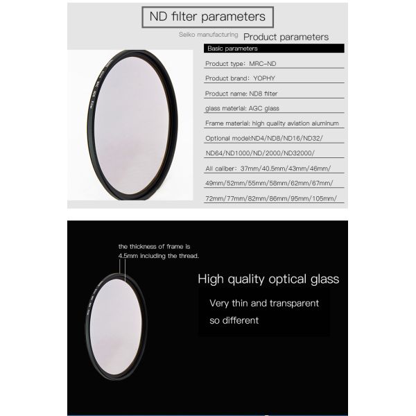 Reducing Shutter Speed 10 Stop Nd Filter , Neutral Density Filter For Landscape Photography