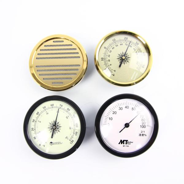 Quality Aluminium / ABS Materials OEM Thermometer Cigar Humidity Testing Thermometer for sale