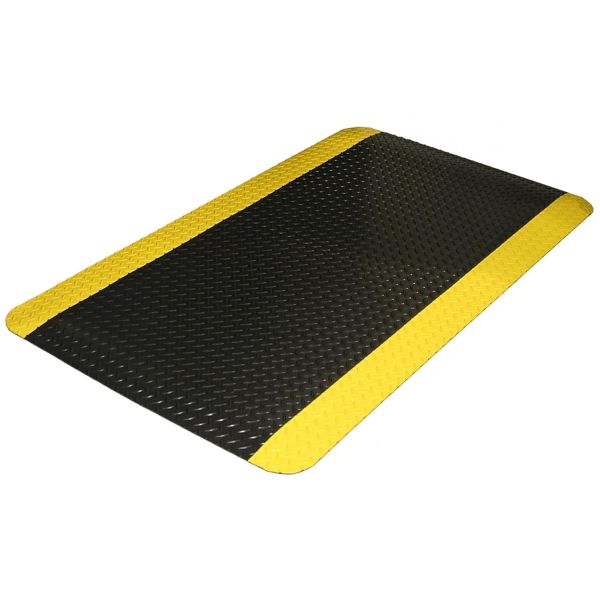 Yellow And Black PVC Rubber ESD Anti Fatigue Floor Mat