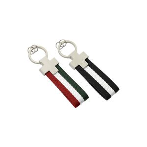 Buy cheap Webbing Car Leather Key Holder Rectangle Keychain Iron Pantone Hang from wholesalers