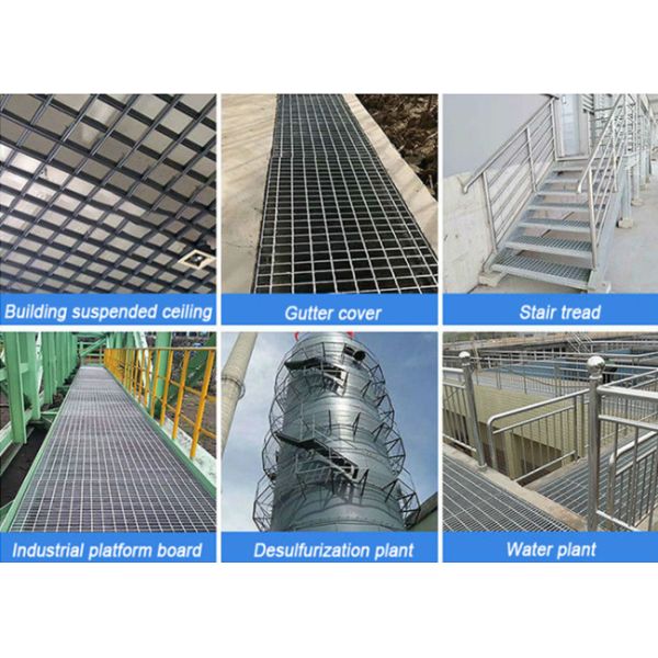 High Strength SS304 Durable Galvanized Serrated Bar Grating Anti Rust