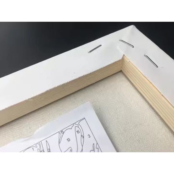 Kids Drawing Pre Printed Stretched Canvas Art Set With Tabletop Easel Custom Size