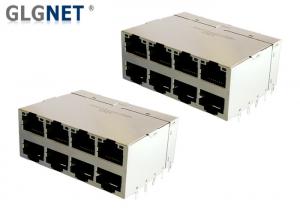 4 Channels 10G LAN RJ45 Modular Connector 2x4 Stacked Port Configuration No Spring