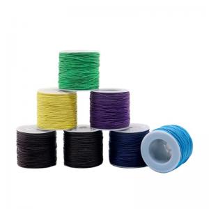 China 200 Colors 1mm Sewing Stitching Cotton Waxed Thread Cord for Leather Crafting Supplies on sale