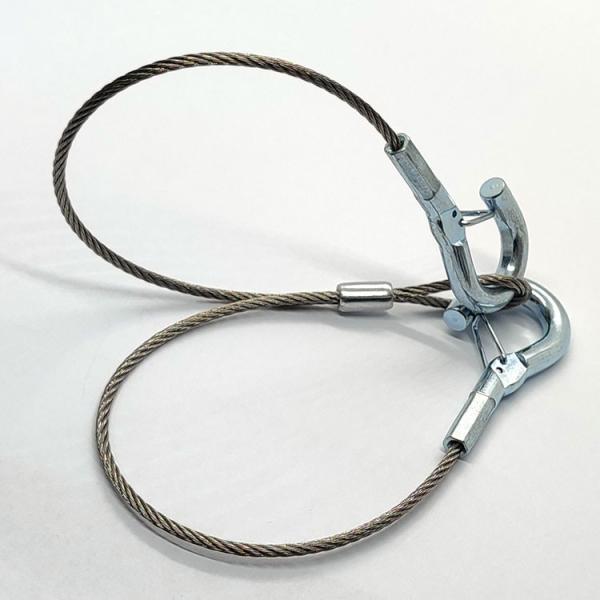 Quality 1.2mm Stainless Wire Rope Lanyard Safety Belt With Plastic Skin for sale