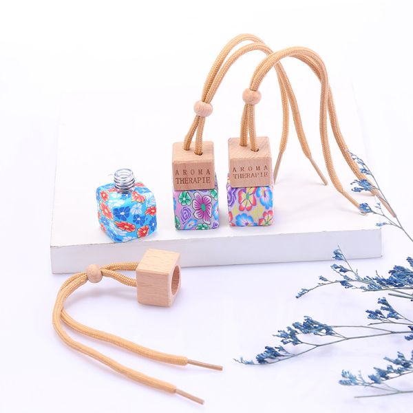 8ml Square Shape perfume spray bottle Hanging Car Room Bathroom Perfume Bottle