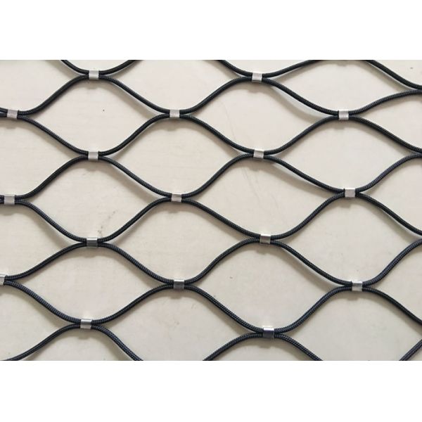 Softly Flex Decorative Wire Mesh Fencing , PVC / Nylon Woven Rope Mesh