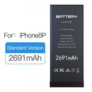 China 500 Times Cycle Life Mobile Phone Replacement Battery Iphone 8 Plus 2691mAh Capacity wholesale