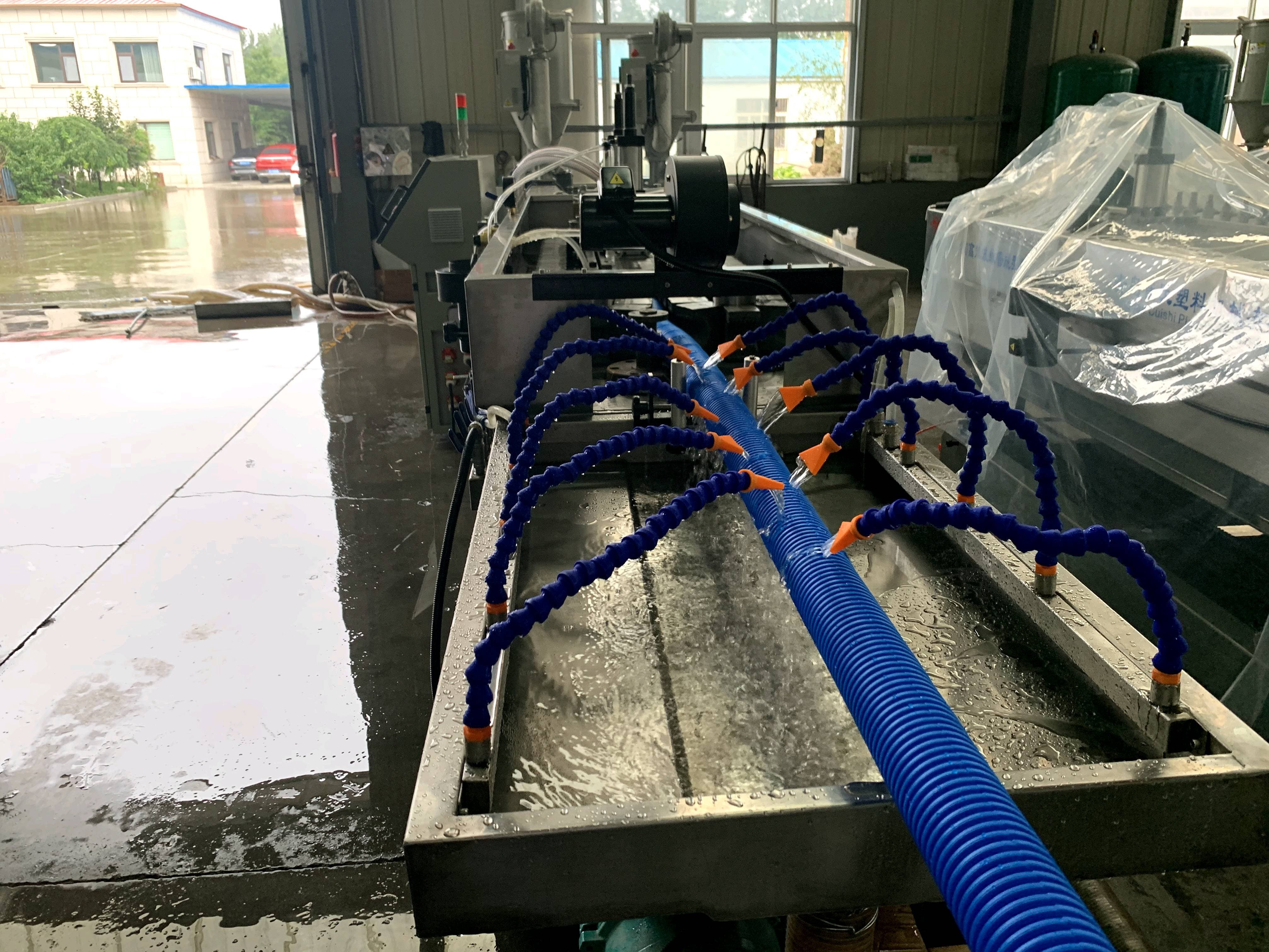 Single Wall Type Corrugated Pipe Extrusion Line Easy Operation 75mm Screw Diameter