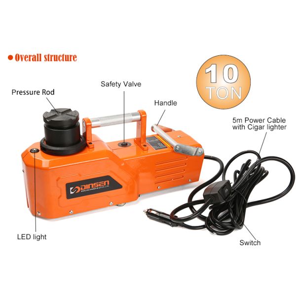 300W 15 Ton Trolley Jack , Portable Hydraulic Jack 15A fuse For SUV