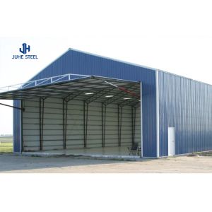 Buy cheap Q235B/Q345B Low Carbon Steel Prefabricated Light Metal Frame Aircraft Hangar from wholesalers