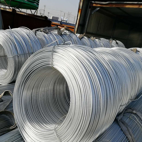 BWG28 Galvanized Steel Wire Rod Electric Hot Dipped Zinc Aluminum Coating