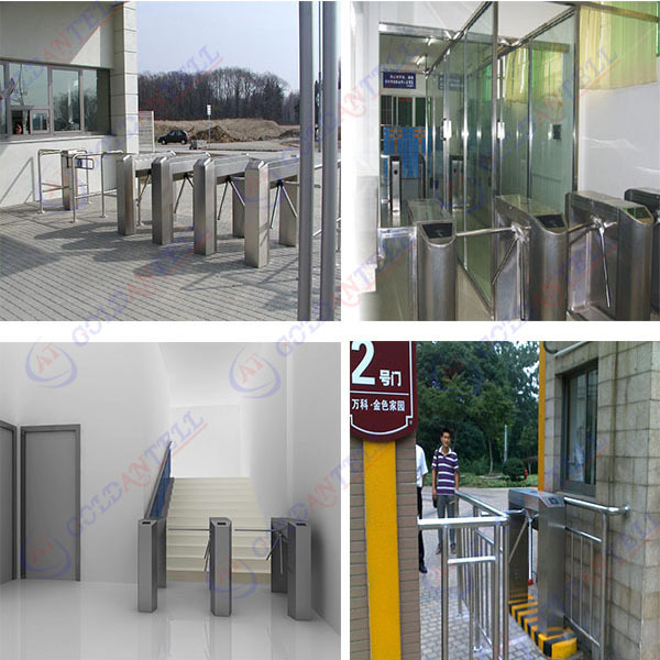 304 Stainless Steel Turnstile Access Control with 0.4s Barrier Open/Close Time and RS485 Communication for 30-40 Persons/Min