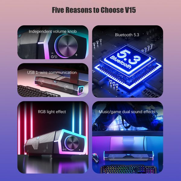 DC5V Bluetooth Wireless Soundbar Speaker For Home Entertainment System