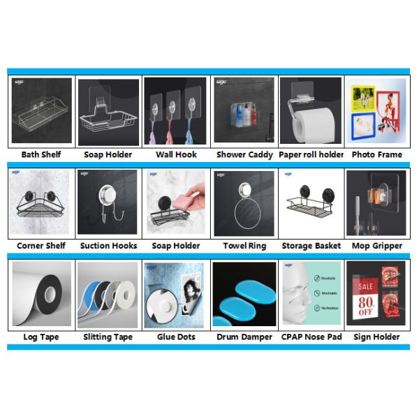 Repositionable 1000times Without Residue But Strongly Bonding Power Reusable Adhesive Tape