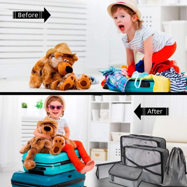 Bags In Bag 7 Travel Packing Cubes Luggage Organizers