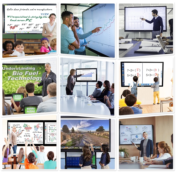 65 Inch LCD Pc All In One Touch Multilanguage Interactive Board For Presentation