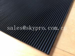 Recycled Odorless corrugated rubber matting 3mm thick min. Oil resistance