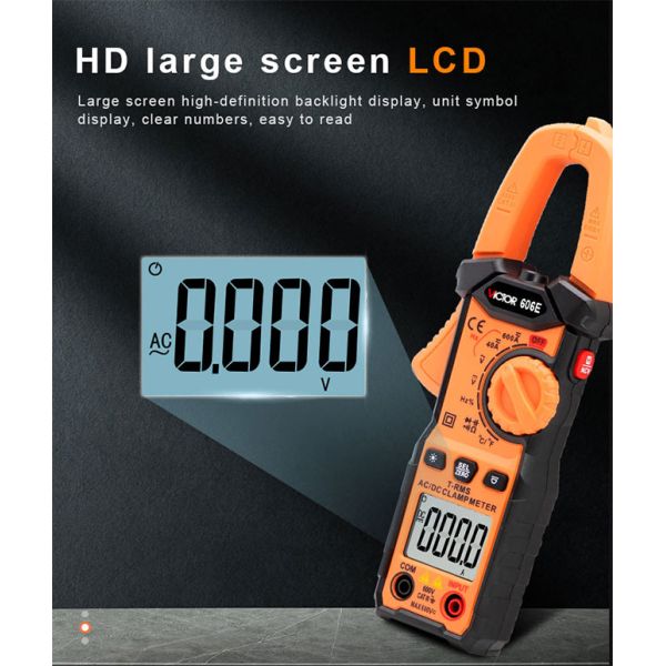 4000 Counts Pocket Clamp Digital Multimeter with NCV Flashlight Lighting