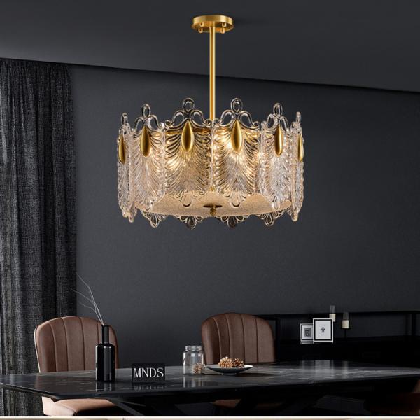 Quality Dining Room Nordic Glass Modern Crystal Pendant Light AC85V for sale