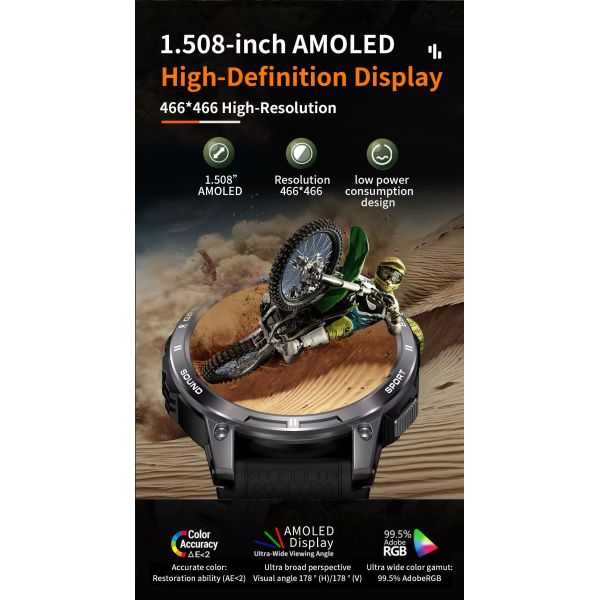 Amoled Screen Smartwatch Fitness Tracker NX18 Pro Smartwatch With GPS And Compass