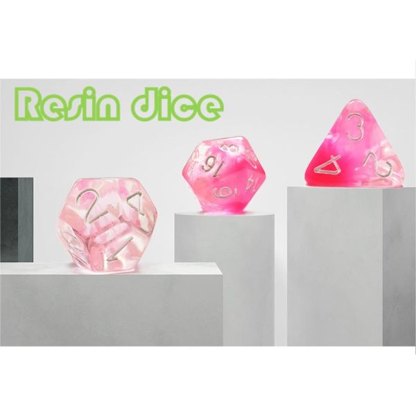 Black smoke crystal Resin Boarding Dice Set dnd dice