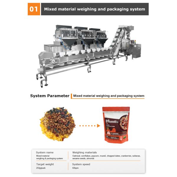Automatic 14-Head Parrot Food Packing Machine 10g-1000G 220V