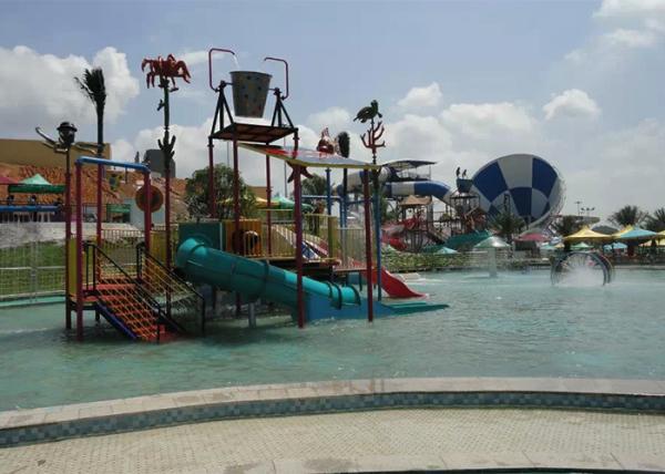 Quality Giant Water Park Playground Fiberglass Slide Equipment Area For Theme Park for sale
