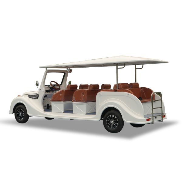 Classic Electric Car 8 Seater Travel Vintage Sightseeing Car With Sunshade Cover