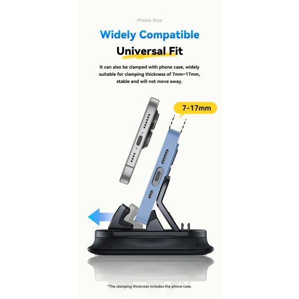 ESSAGER ES-ZJ39 Universal 360 Rotation Car Holder Mobile Phone Stand For Center Console