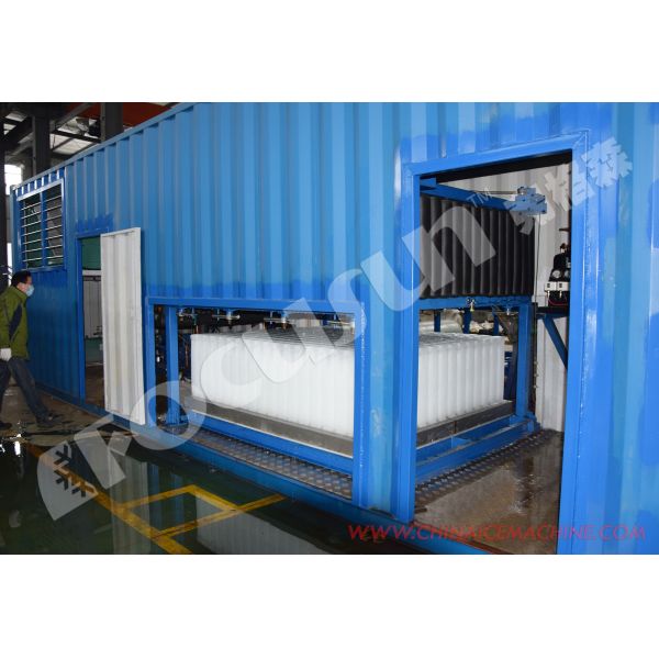960 KG Ice Maker Containerized Block Ice Machine with PLC Touch Screen Control System