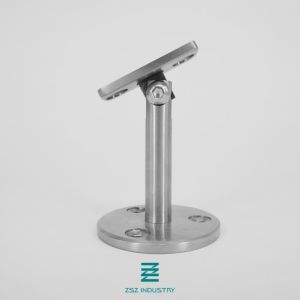 China Adjustable Mounting Handrail Brackets Satin Brushed Polish 60 - 125mm Height wholesale