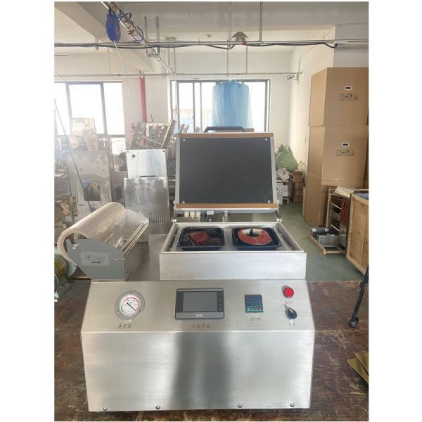 220V Benchtop Tray Sealer Semi Auto Vacuum Skin Packaging Machine For Food
