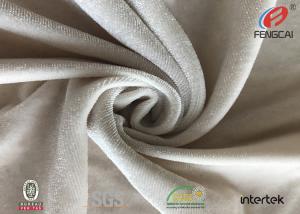 China Short Piles Lycra Spandex Velvet Fabric , Elastic Brushed Tricot Fabric wholesale