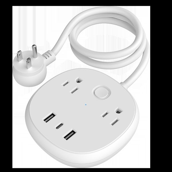 Three USB Ports 18W Max Smart Power Strips with AC Socket 125V10A 1250W