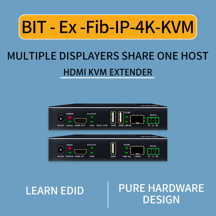 OEM HDMI Fiber Extender Plug And Play 20Km RS232 EDID KVM 4k Video Transmitter