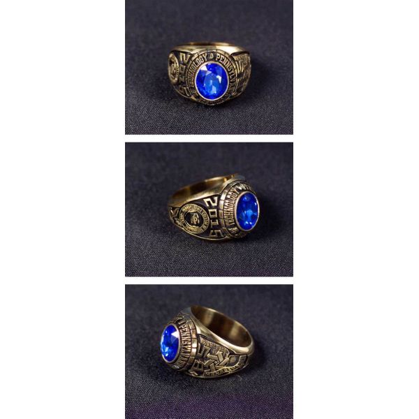High School Embossed College Mens Class Ring
