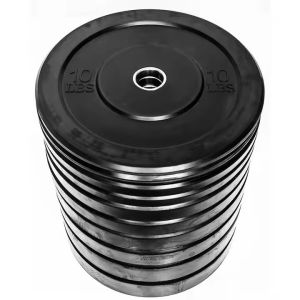 15kg Rubber Weight Plates Customized Weight Lifting Plates Black