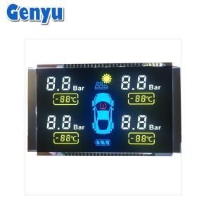 VA Segmented LCD Display Black Screen Module COB+PIN For Car Tire Pressure
