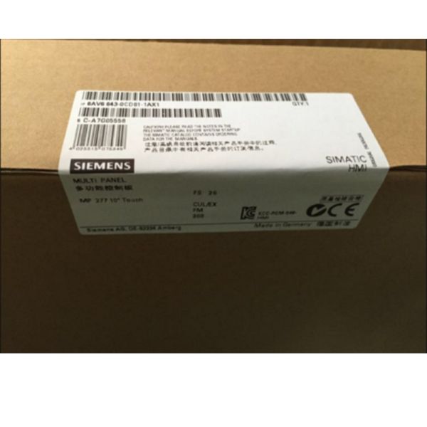 SIEMENS SIMATIC HMI 6AV6643-0CD01-1AX0 SIMATIC MP277 MultiPanel 10-in, Color, MPI/DP/PPI/PN