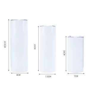 20 Oz Straight Skinny Blank Sublimation Tumblers Double Walled Insulated