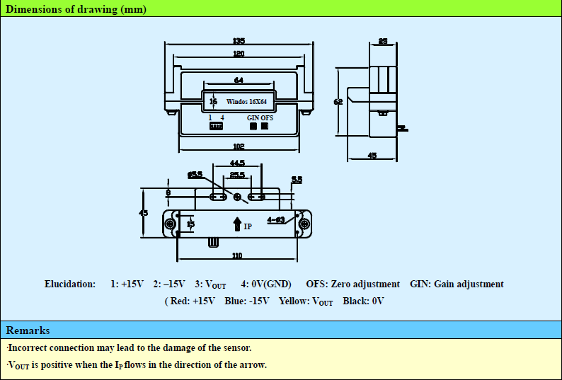 Square Hole Shape Split Core Current Transudcer Open Loop Type CS1500K