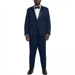 China Big Tall Men'S Stylish 2PCS Black Designer Tuxedo For Men on sale