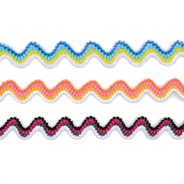 Lady Dresses Accessories Polyester Ric Rac Ribbon High Tenacity