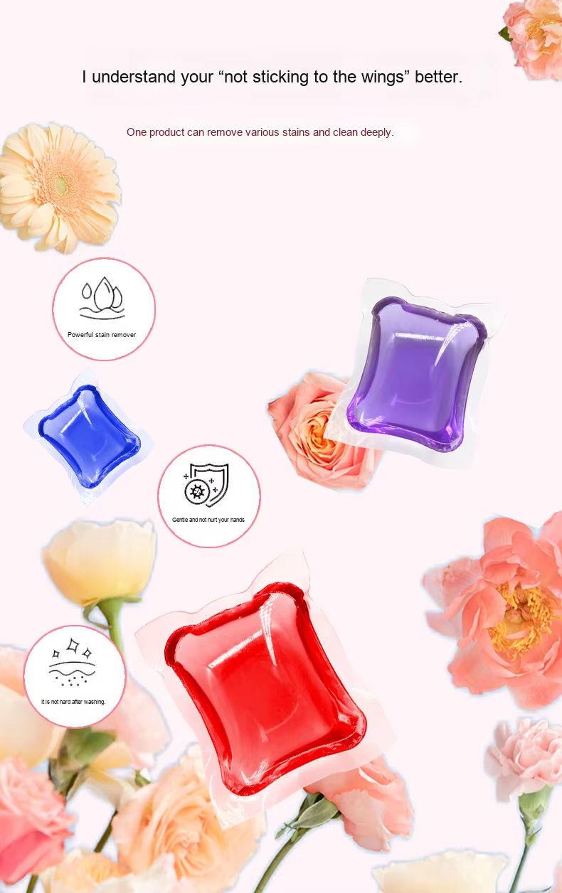 8g Clean Laundry Pods Blue Red Yellow Washing Machine Pods For Sensitive Skin