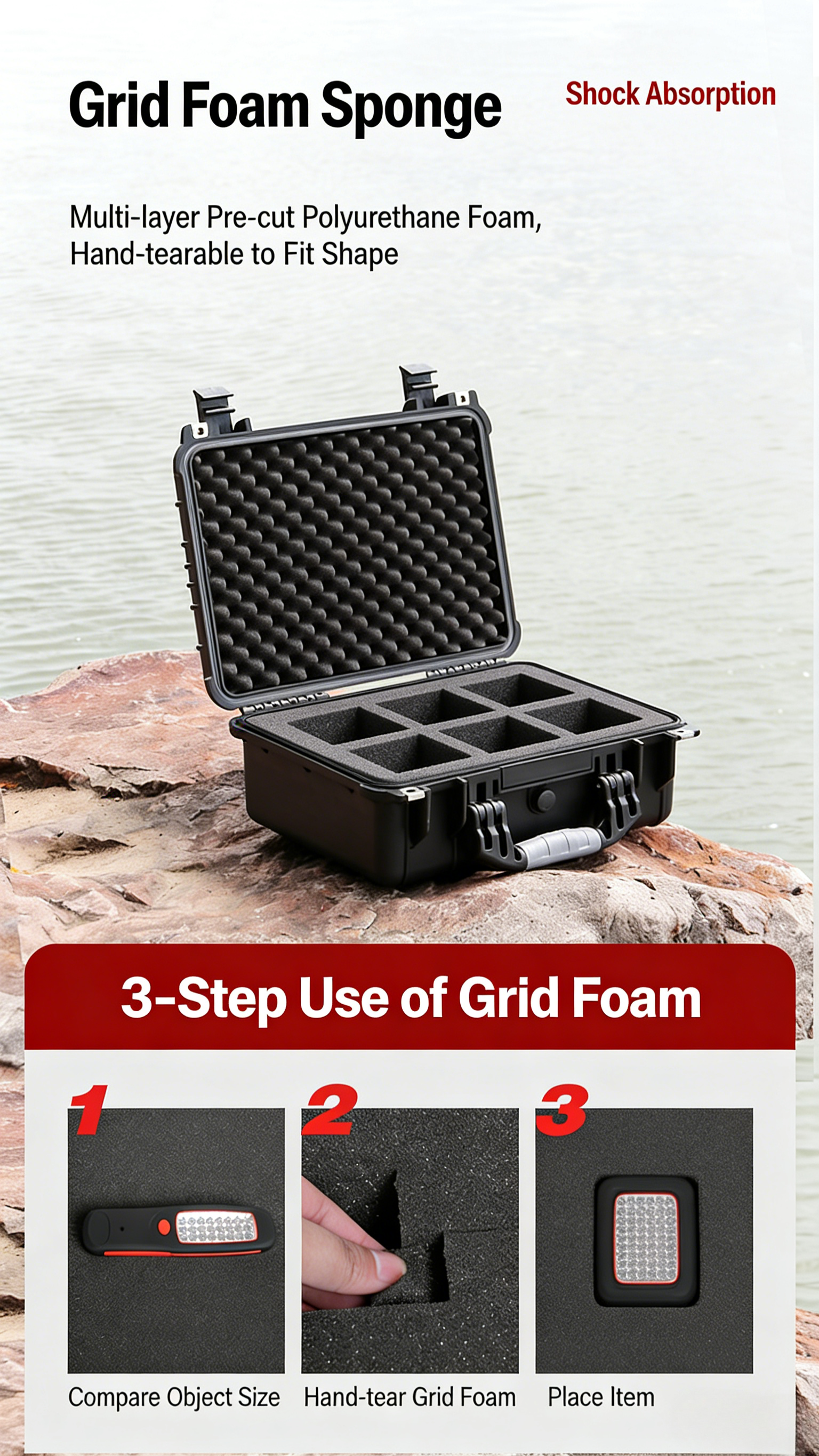 Protective Safety Case Hand-Held Trolley Case Waterproof Toolbox Shockproof