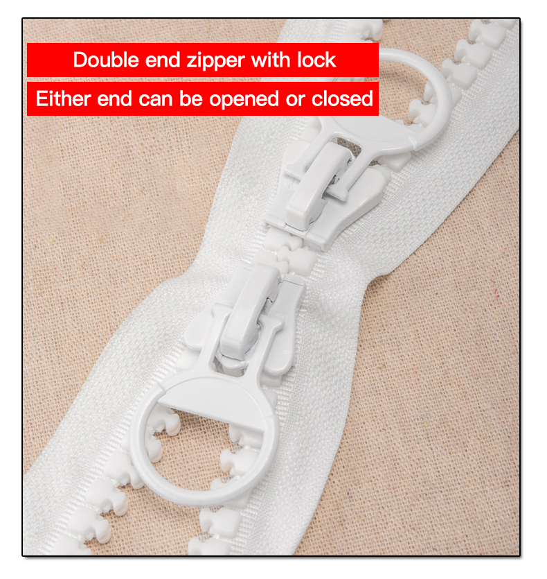 low price plastic long chain eco-friendly fabric resin zipper roll zip for clothing bags auto lock zipper for coat