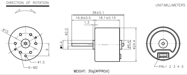 BLDC 2418 Brushless Motors High Efficiency and Long Lifespan For Electric Shaver
