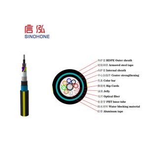 China Direct Buried Loose Tube Fiber Cable Customized Length Stretch Proof wholesale